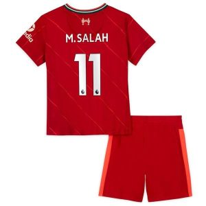 Fotbollströja Liverpool M.Salah 11 Barn Hemma tröjor 2021-2022