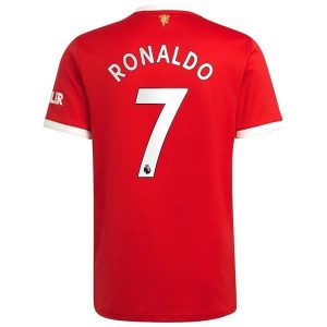 Billiga Fotbollströjor Manchester United Ronaldo 7 Hemma tröja 2021-2022 - Kortärmad