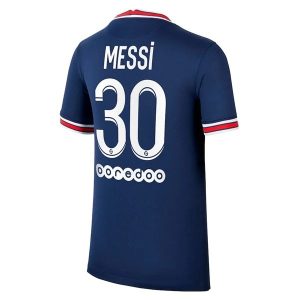 Billiga Fotbollströjor Paris Saint Germain PSG Messi 30 Hemma tröja 2021-2022 - Kortärmad