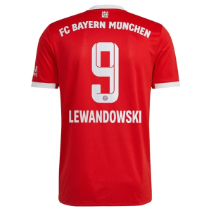 Billiga Fotbollströjor FC Bayern München Lewandowski 9 Hemma tröja 2022 2023 – Kortärmad